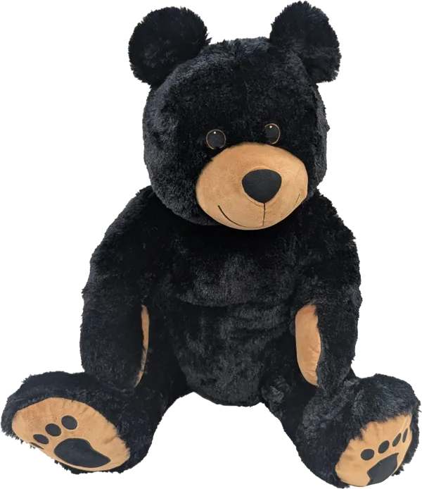 26 inch sitting black bear plush