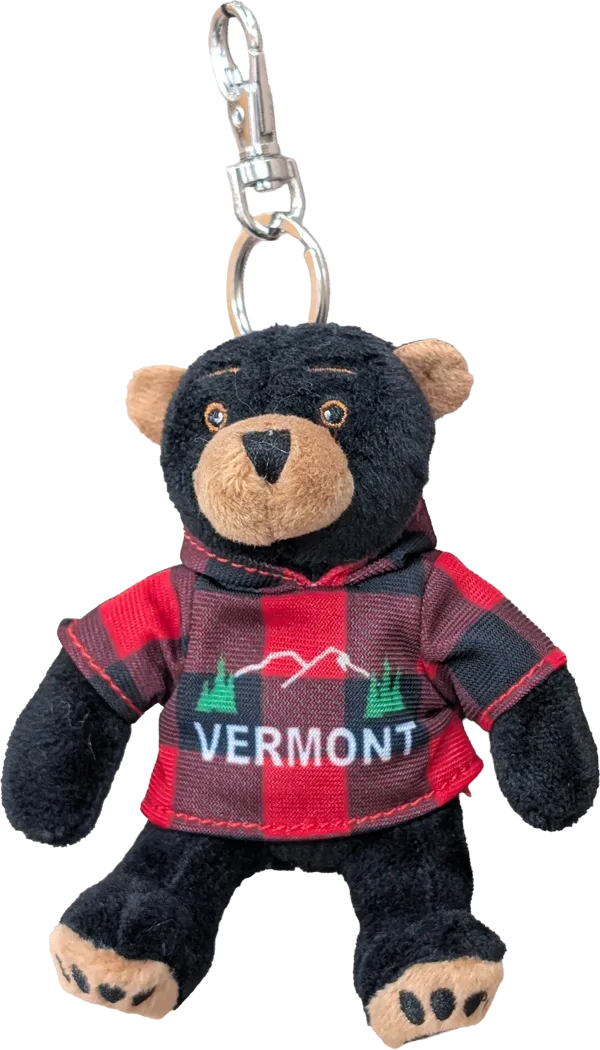 Zipper Pull, Black Bear, Vermont & Mountain, Red Jack