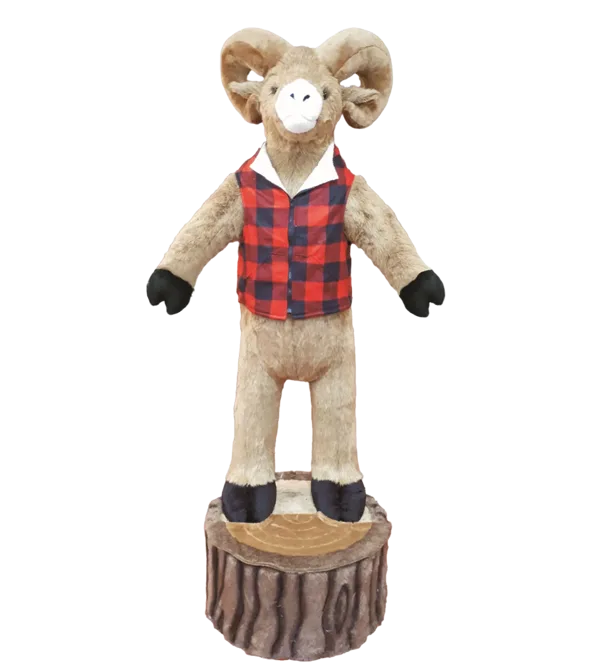 5 foot 4 inch Character Ram on 12 inch Stump