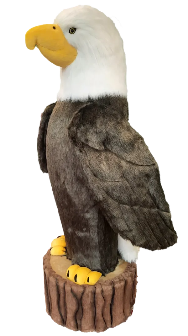 5 foot 4 inch Character Eagle on 12 inch Stump
