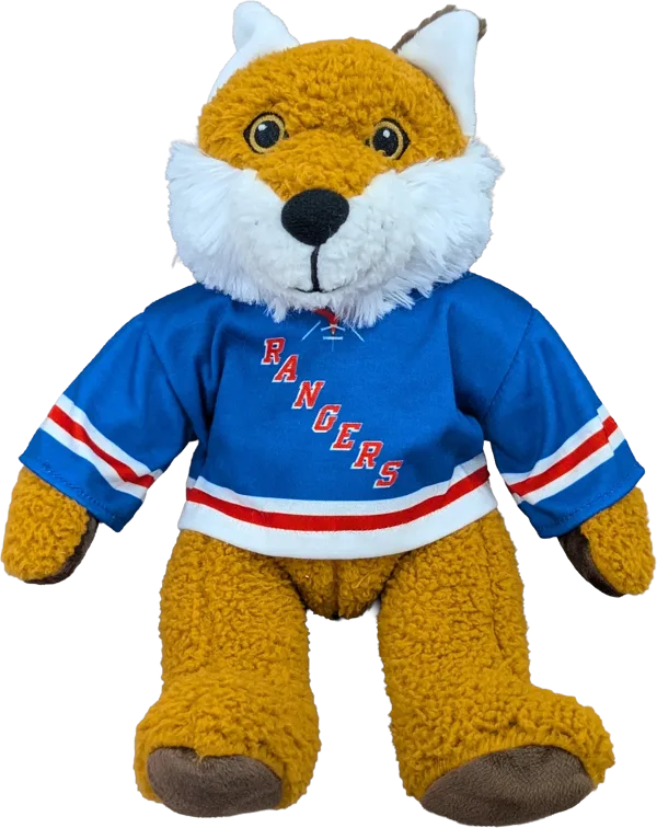 10 inch Curly Critter Fox, New York Rangers Jersey