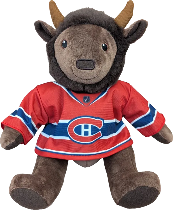 10 inch Curly Critter Buffalo, Montreal Canadiens Jersey