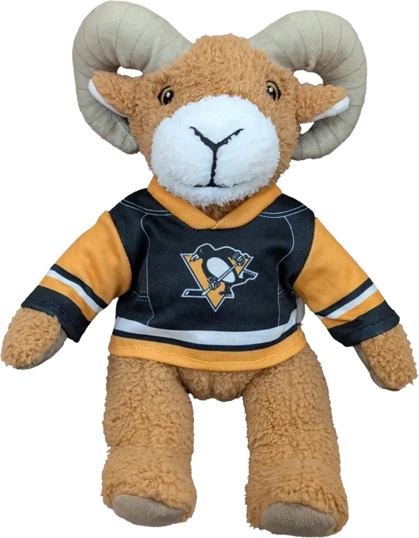 10 inch Curly Critter Ram, Pittsburgh Penguins