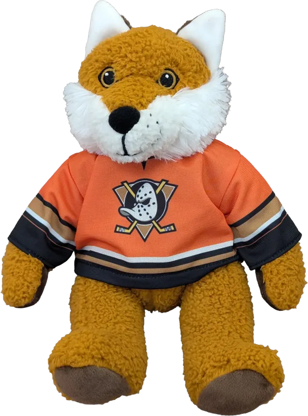 10 inch Curly Critter Fox, Anaheim Ducks Jersey
