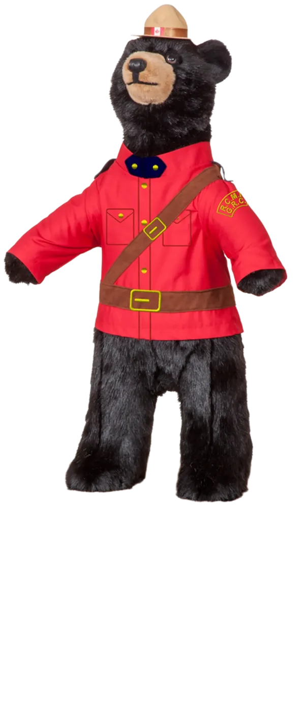 36 inch RCMP Black Bear on 12 inch Stump