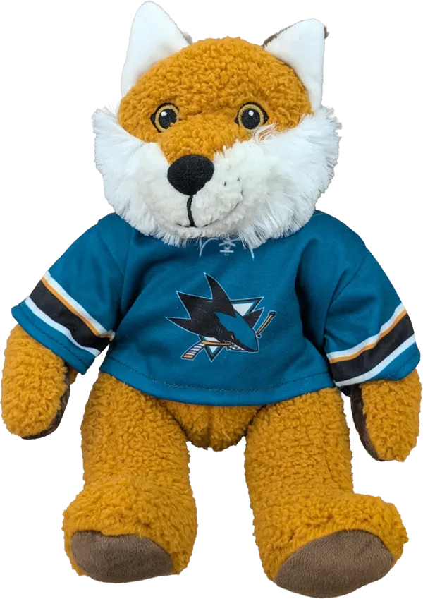 10 inch Curly Critter Fox, San Jose Sharks Jersey