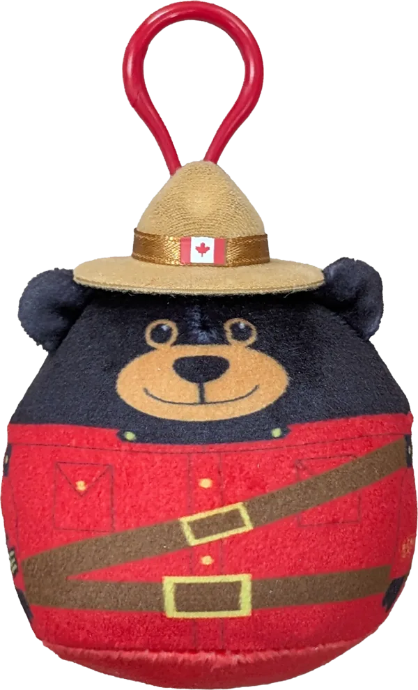 Backpack Clip, 3 inch RCMP Cozy Critter Black Bear