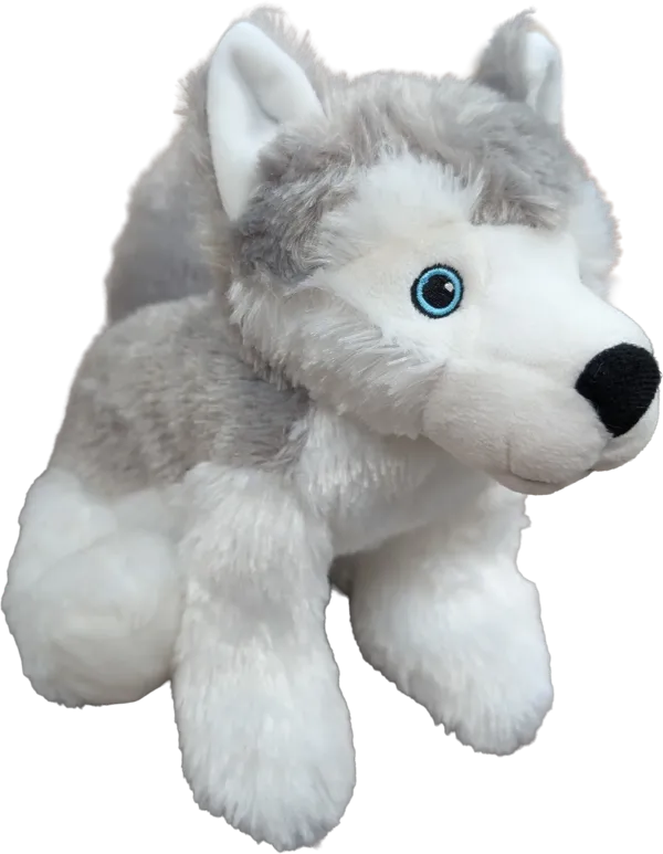 12 inch FloppyFoot Grey Husky