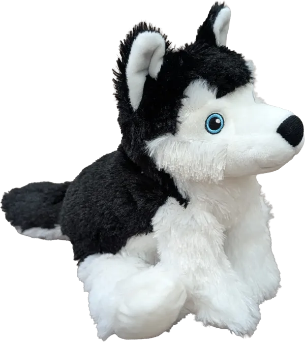 12 inch FloppyFoot Black Husky
