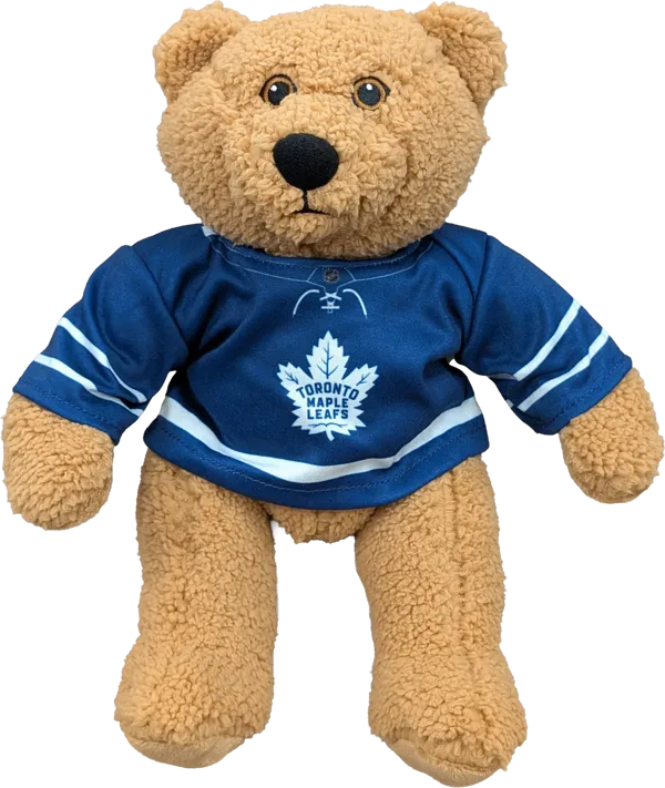 10 inch Curly Critter Brown Bear, Toronto Maple Leafs