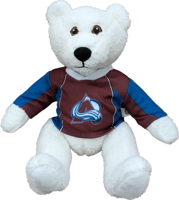 10 inch Curly Critter Polar Bear, Carolina Hurricanes