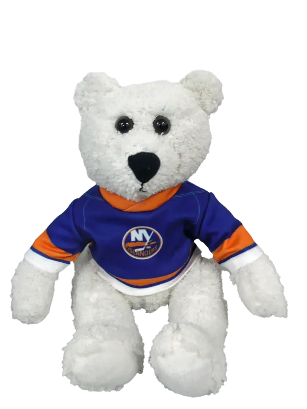 10 inch Curly Critter Polar Bear, New York Islanders