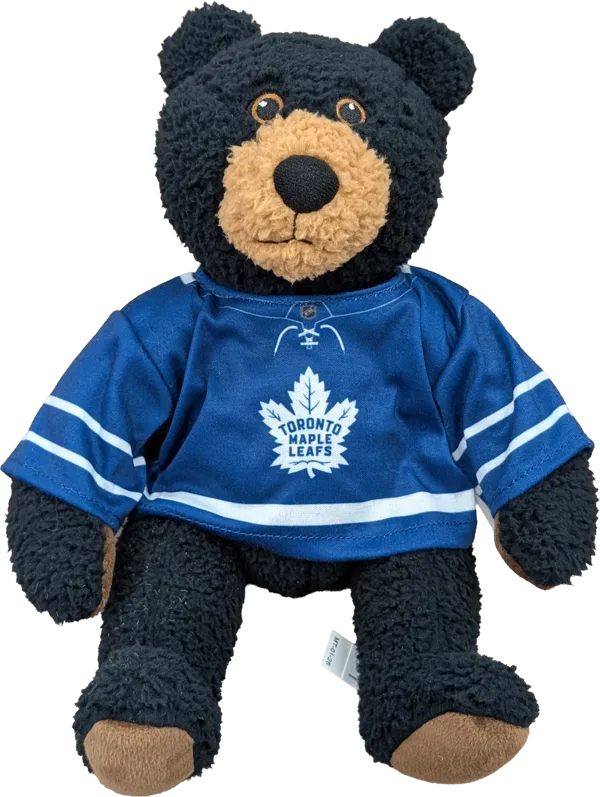 10 inch Curly Critter Black Bear, Toronto Maple Leafs