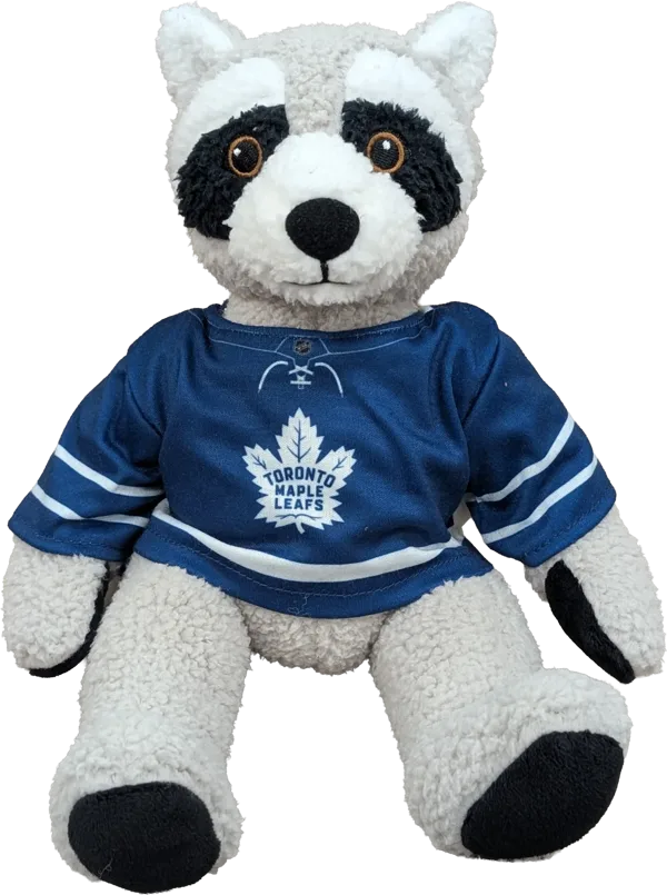 10 inch Curly Critter Raccoon, Toronto Maple Leafs