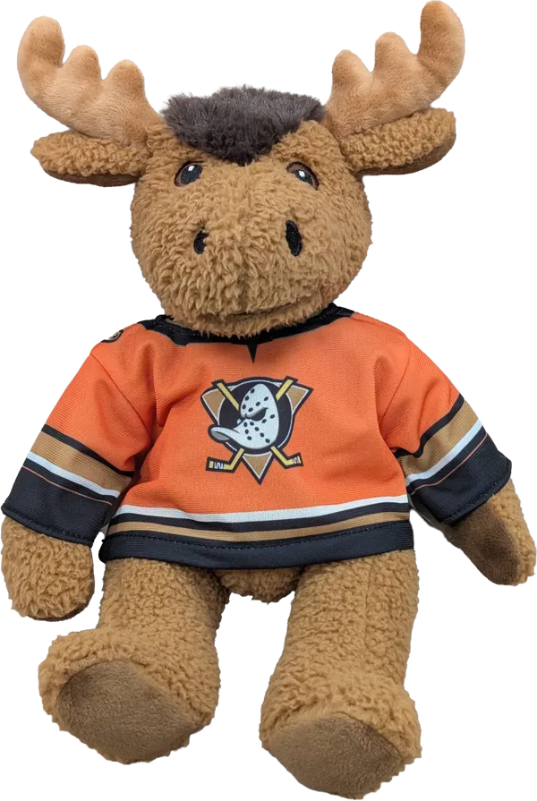 10 inch Curly Critter Moose, Anaheim Ducks Jersey