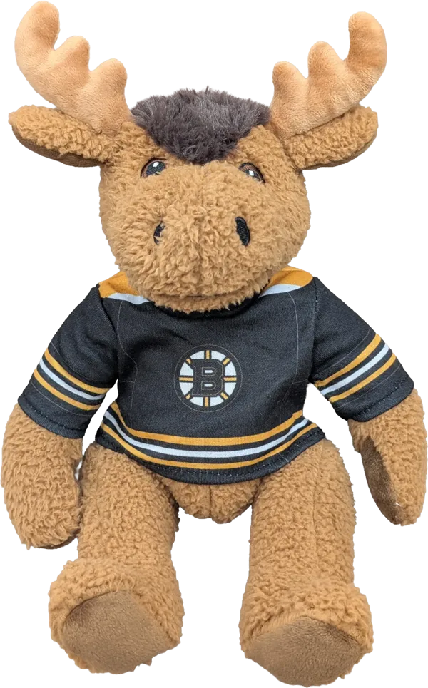 10 inch Curly Critter Moose, Boston Bruins