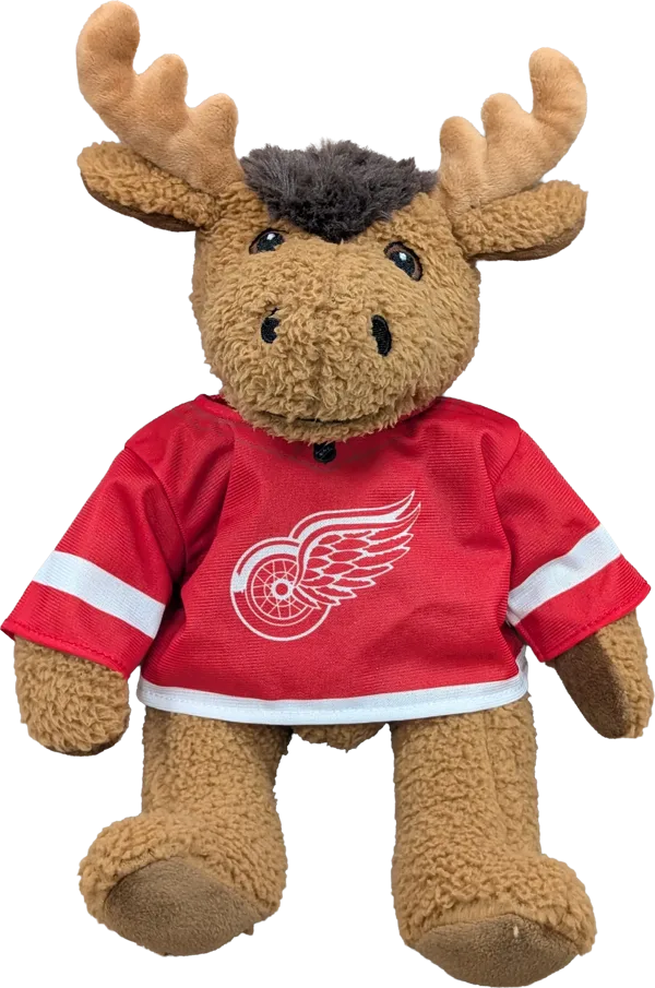 10 inch Curly Critter Moose, Detroit Red Wings
