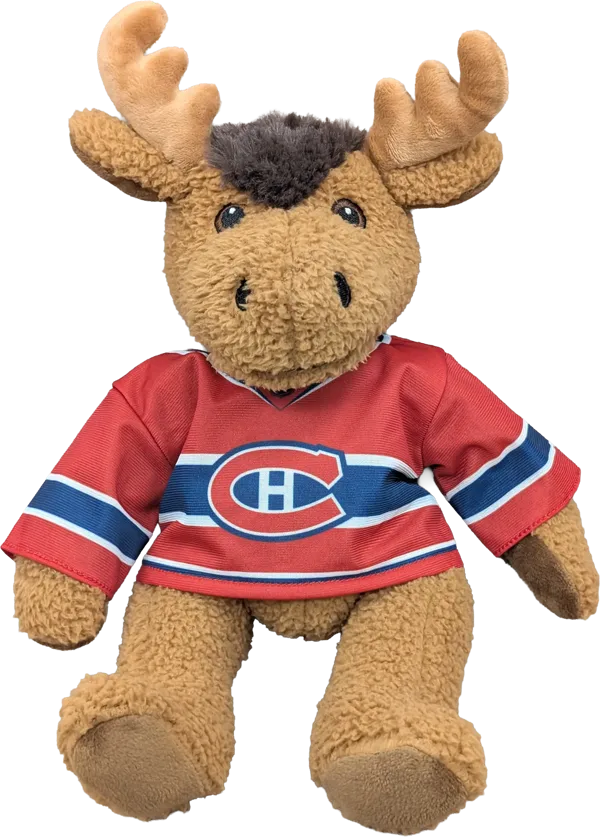 10 inch Curly Critter Moose, Montreal Canadiens Jersey