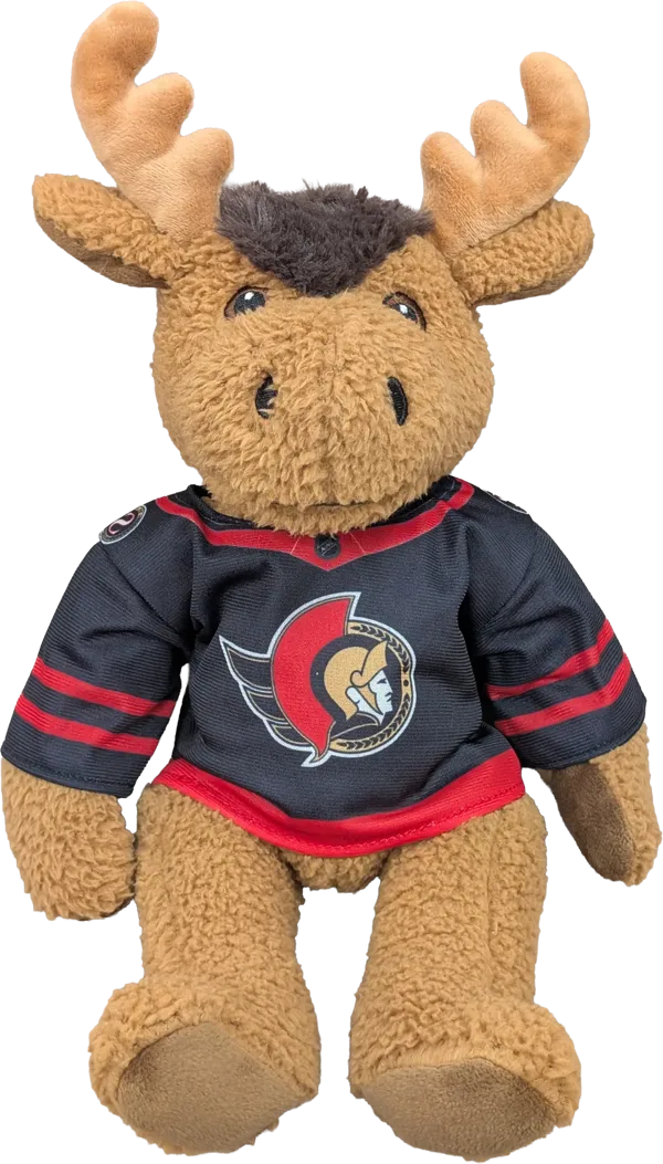 10 inch Curly Critter Moose, Ottawa Senators