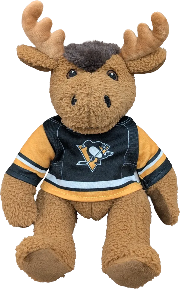 10 inch Curly Critter Moose, Pittsburgh Penguins