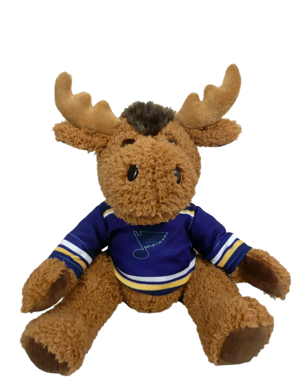 10 inch Curly Critter Moose, St. Louis Blues