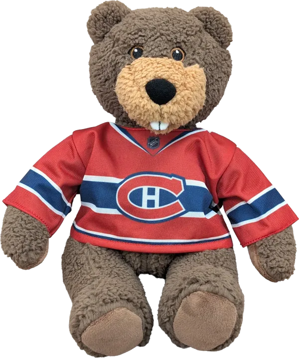 10 inch Curly Critter Beaver, Montreal Canadiens Jersey