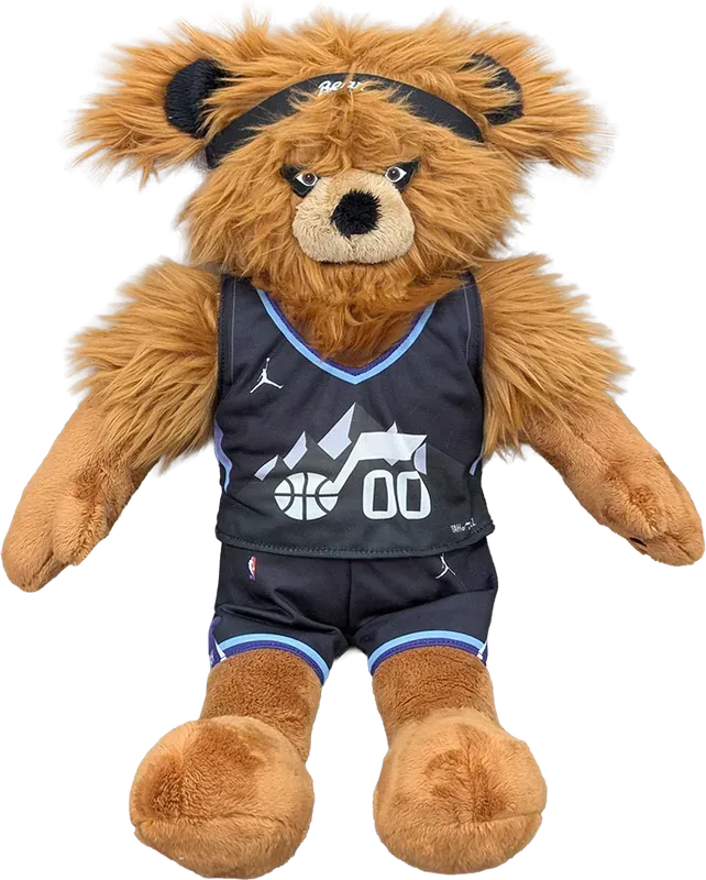 Custom grizzly bear basketball mascot plush