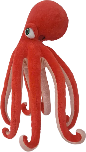 Red octopus plush